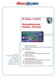 Händlerpreisliste für IP-Video gültig ab 01.05.15 