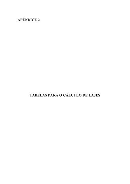 Tabelas Lajes - Editora DUNAS