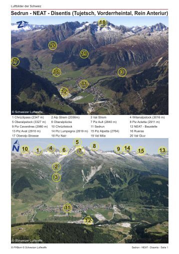 Sedrun - NEAT - Disentis - Luftbilder der Schweiz