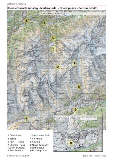 Sedrun - NEAT - Disentis - Luftbilder der Schweiz