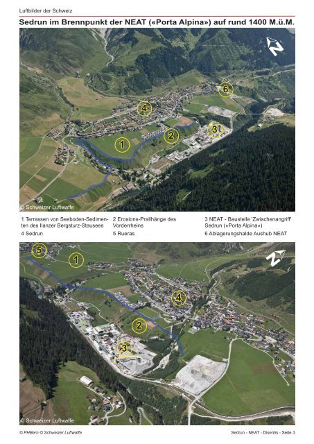 Sedrun - NEAT - Disentis - Luftbilder der Schweiz