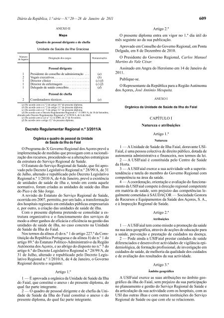 Decreto Regulamentar Regional n.Âº 3/2011/A - DiÃ¡rio da RepÃºblica ...