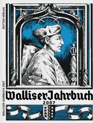 Ausgabe 2007 - Walliser Jahrbuch