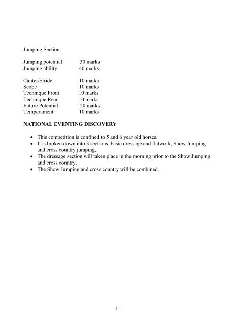 The following are the Rules relating to - Millstreet Horse Show