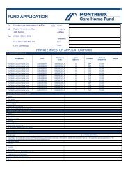 FUND APPLICATION - Montreux Capital Management