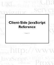 Client-Side JavaScript Reference - Site Home