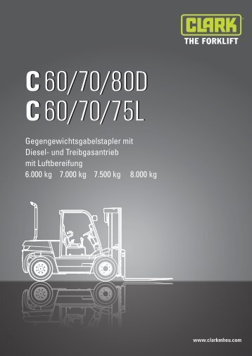BERGER Clark Diesel & Treibgas Gabelstapler C 60/70/75L/80D Datenblatt