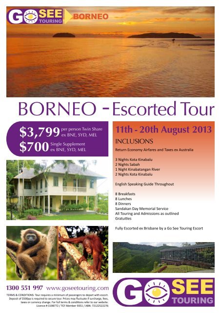 BORNEO Escorted Tour - Go See Touring