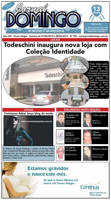 1 Todeschini inaugura nova loja com ColeÃ§Ã£o ... - Jornal Domingo