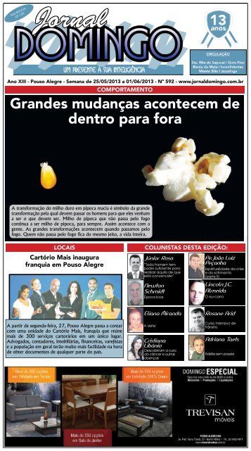 1 Grandes mudanÃ§as acontecem de dentro para ... - Jornal Domingo