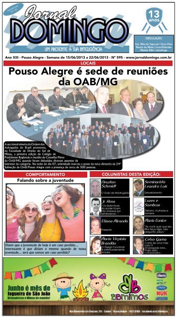 1 Pouso Alegre Ã© sede de reuniÃµes da OAB/MG - Jornal Domingo