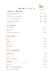 SPA SALON SERVICES - El Cid