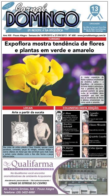 Expoflora mostra tendÃªncia de flores e plantas em ... - Jornal Domingo