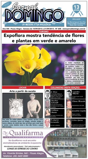 Expoflora mostra tendÃªncia de flores e plantas em ... - Jornal Domingo