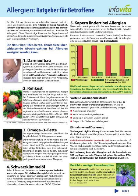 Allergien: Ratgeber für Betroffene - Infovita