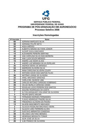 PROGRAMA DE PÃS-GRADUAÃÃO EM AGRONEGÃCIO Processo ...