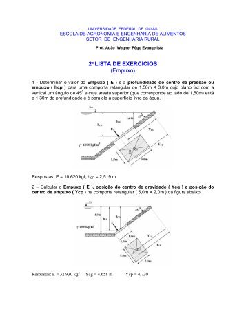 2Âª LISTA DE EXERCÃCIOS (Empuxo)