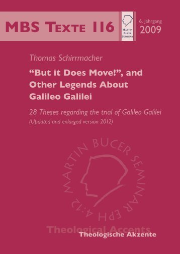 But it Does Move! - Martin Bucer Seminar