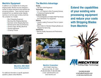 The Mechtrix Advantage - PS Electronic