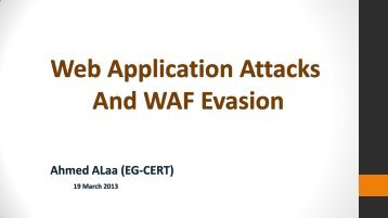 Web Application Attacks And WAF Evasion - Bluekaizen