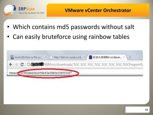 How to hack VMware vCenter server in 60 seconds - ERPScan