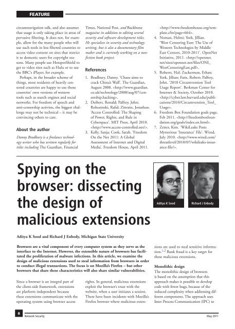 Spying on the browser: dissecting the design of malicious extensions
