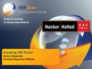 Breaking SAP Portal - ERPScan