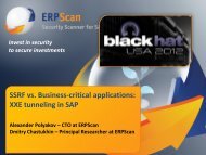 SSRF vs. Business-critical applications - ERPScan