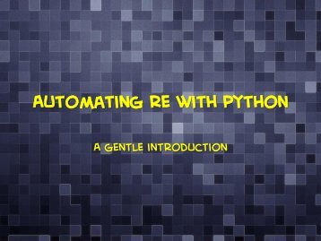 Automating re with python - WordPress.com