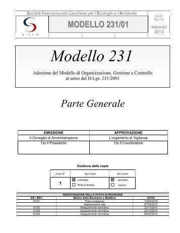 modello 231/01 - Silea SpA