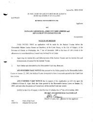 Notice of Motion returnable December 1, 2004, for an Order ...