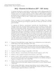 261 J - Chartrier de HÃ©mÃ©vez (XVe - XXe siÃ¨cle) - Mnesys