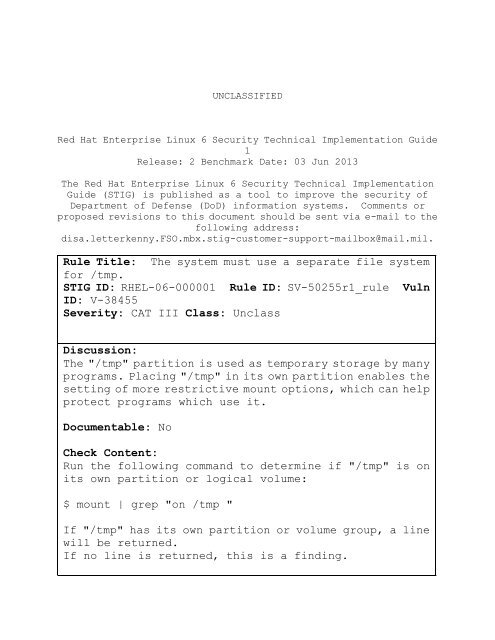 RedHat 6 STIG PDF - NoPasara