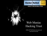 Web Maniac - Hacking Trust. - SecNiche Security Labs