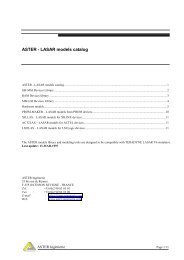 ASTER - LASAR models catalog - ASTER Technologies