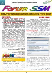 NEWSLETTER FORUM SSM nr. 3 - Comitete SSM