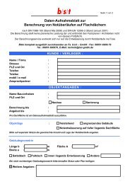 Daten-Aufnahmeblatt zur Berechnung der NotÃ¼berlÃ¤ufe - b/s/t-GmbH
