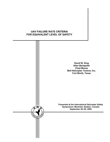 uav failure rate criteria for equivalent level of safety - IHST