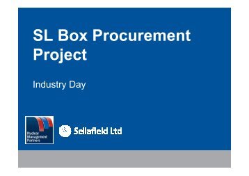 Presentation Supplier Questionnaire - Sellafield Ltd