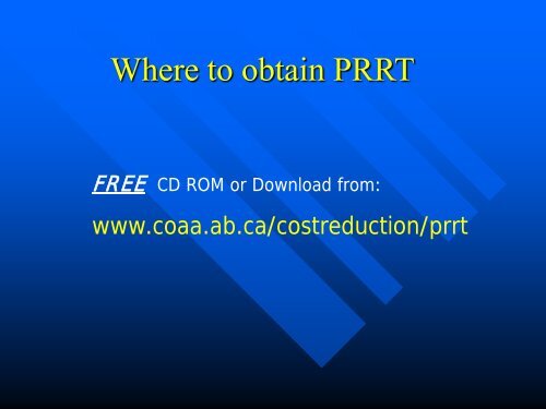 PRRT Presentation - Construction Owners Association of Alberta