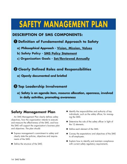 SAFETY MANAGEMENT PLAN DE
