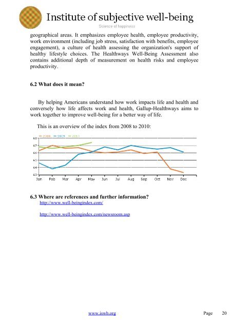 Happiness Formulas - Subjective well-being: Institute of subjective ...