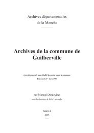 Archives de la commune de Guilberville - Mnesys