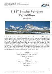 TIBET Shisha Pangma Expedition (8013 m) - AMICAL alpin