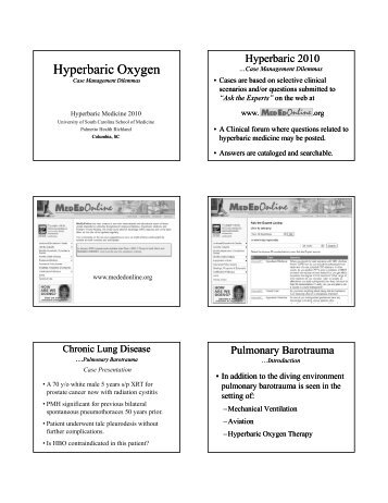 Hyperbaric Oxygen - National Baromedical Services