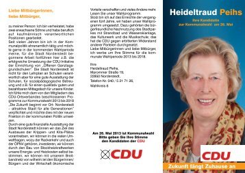 Heideltraud Peihs - CDU Norderstedt