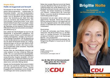 Kandidatinnenflyer (pdf-Dokument) - CDU Norderstedt