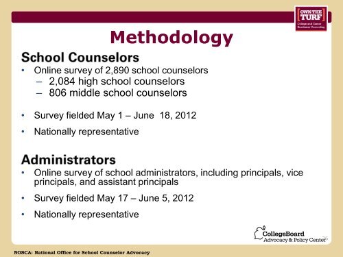 NOSCA: The National Office for School Counselor Advocacy - Texas ...