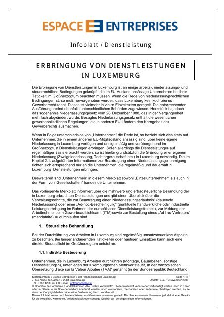 Einzelunternehmen in luxemburg gründen