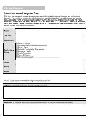 Library Services Literature search request form